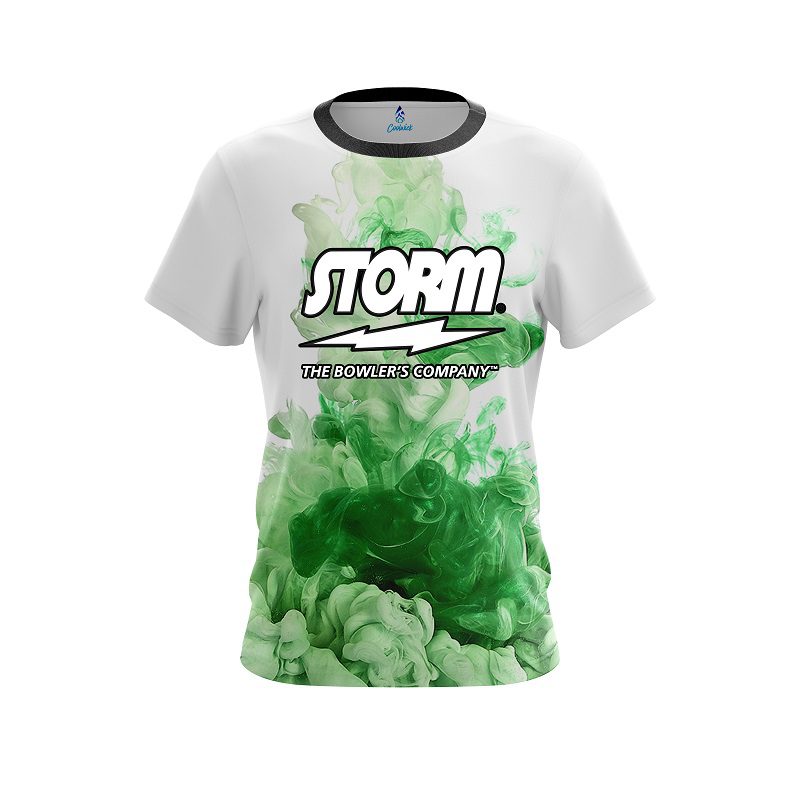 Storm Green ink Splash CoolWick Bowling Jersey
