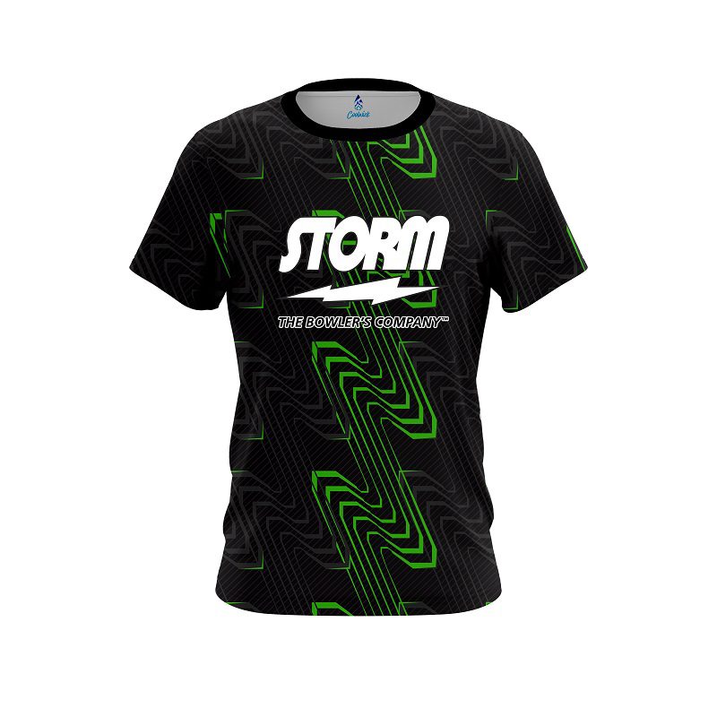 Storm Halftone Extreme Green CoolWick Bowling Jersey