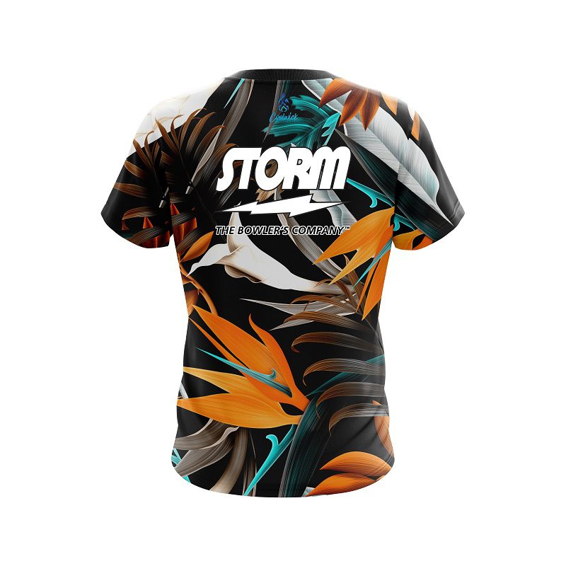 Storm Tropical Hawaiian Semi-Custom CoolWick Bowling Jersey - Image 2