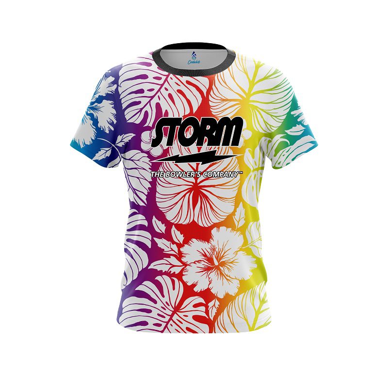 Storm Hawaiian Tropical Leafs Semi-Custom CoolWick Bowling Jersey