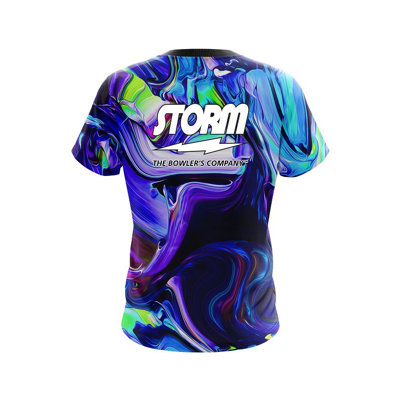 Storm Holographic Blob Semi-Custom CoolWick Bowling Jersey - Image 2
