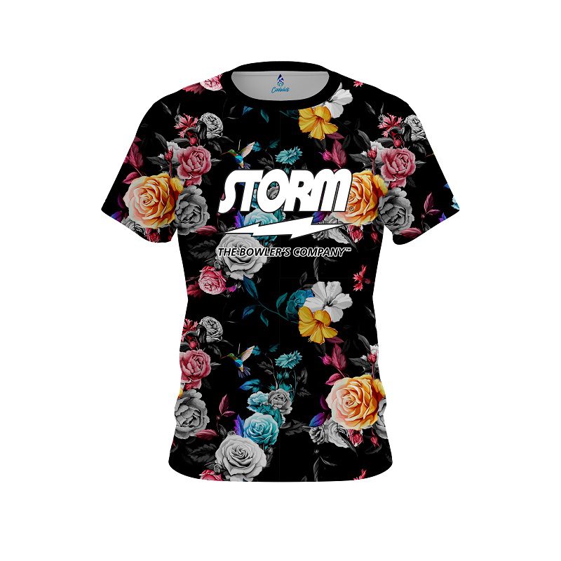 Storm Hummingbird Watercolor Art Semi-Custom CoolWick Bowling Jersey