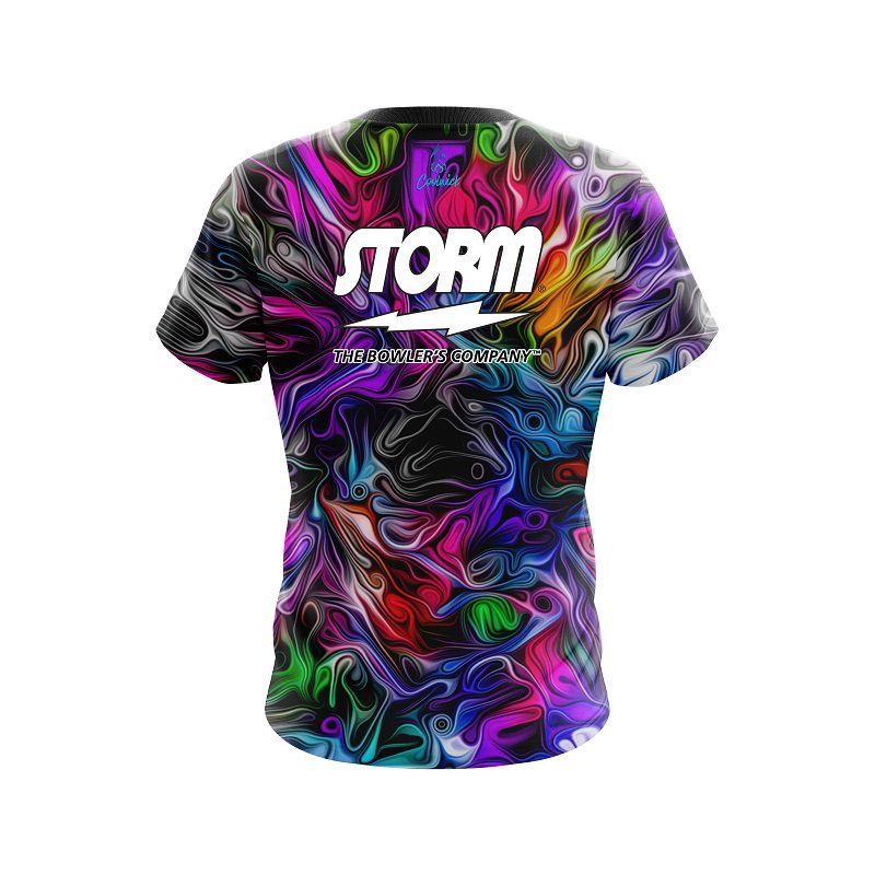 Storm Liquid Hypno Swirl Semi-Custom CoolWick Bowling Jersey - Image 2