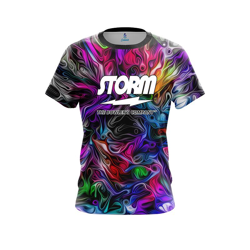 Storm Liquid Hypno Swirl Semi-Custom CoolWick Bowling Jersey