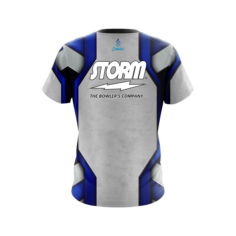 Storm Iron Blue Semi-Custom CoolWick Bowling Jersey - Image 2