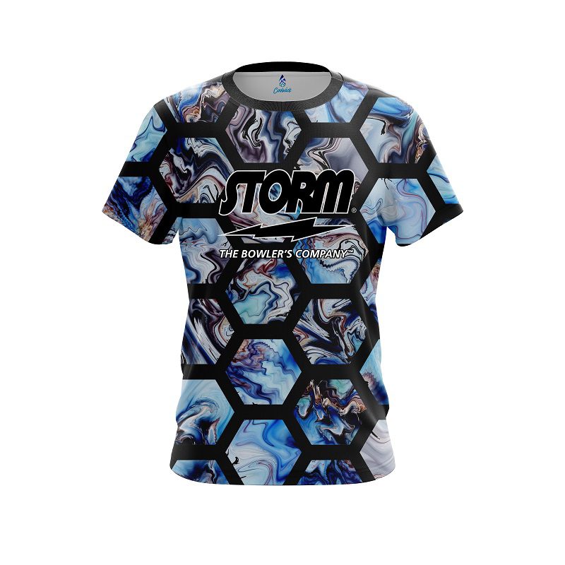 Storm Marble Hex CoolWick Bowling Jersey