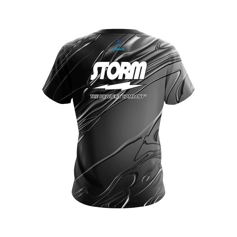Storm Melting Silver Semi-Custom CoolWick Bowling Jersey - Image 2