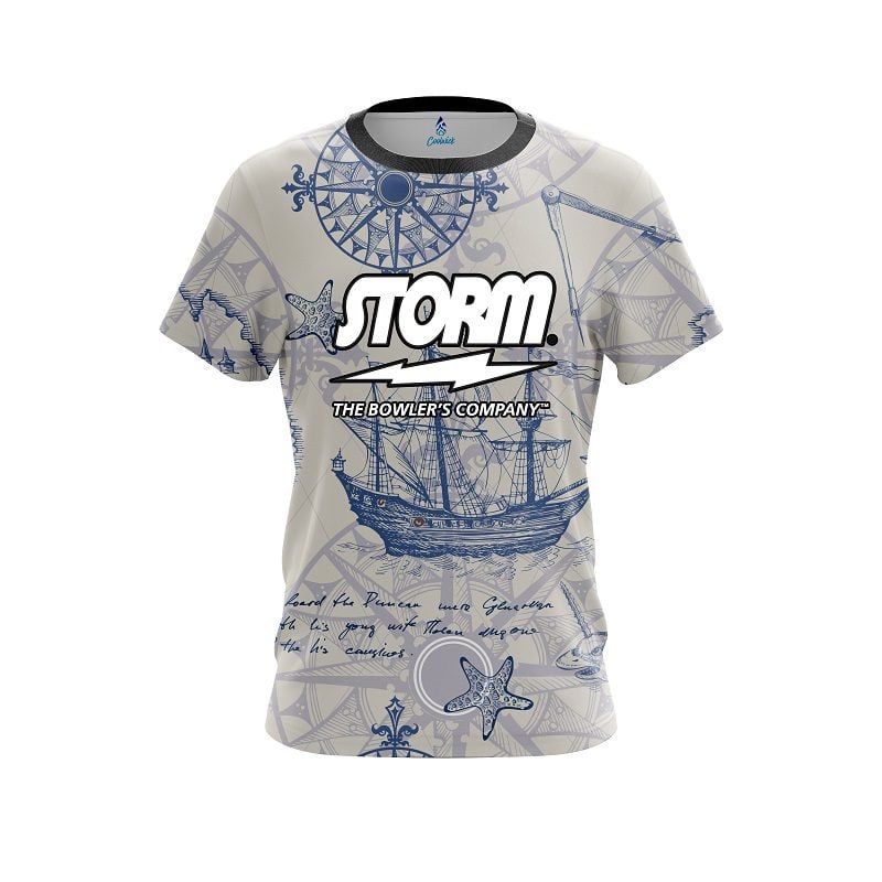 Storm Nautical Navigation Semi-Custom CoolWick Bowling Jersey
