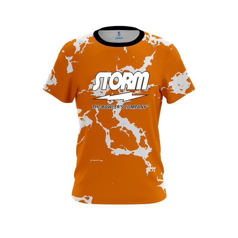 Storm Orange Shock Semi-Custom CoolWick Bowling Jersey