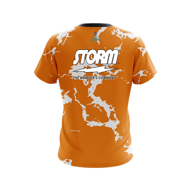 Storm Orange Shock Semi-Custom CoolWick Bowling Jersey - Image 2