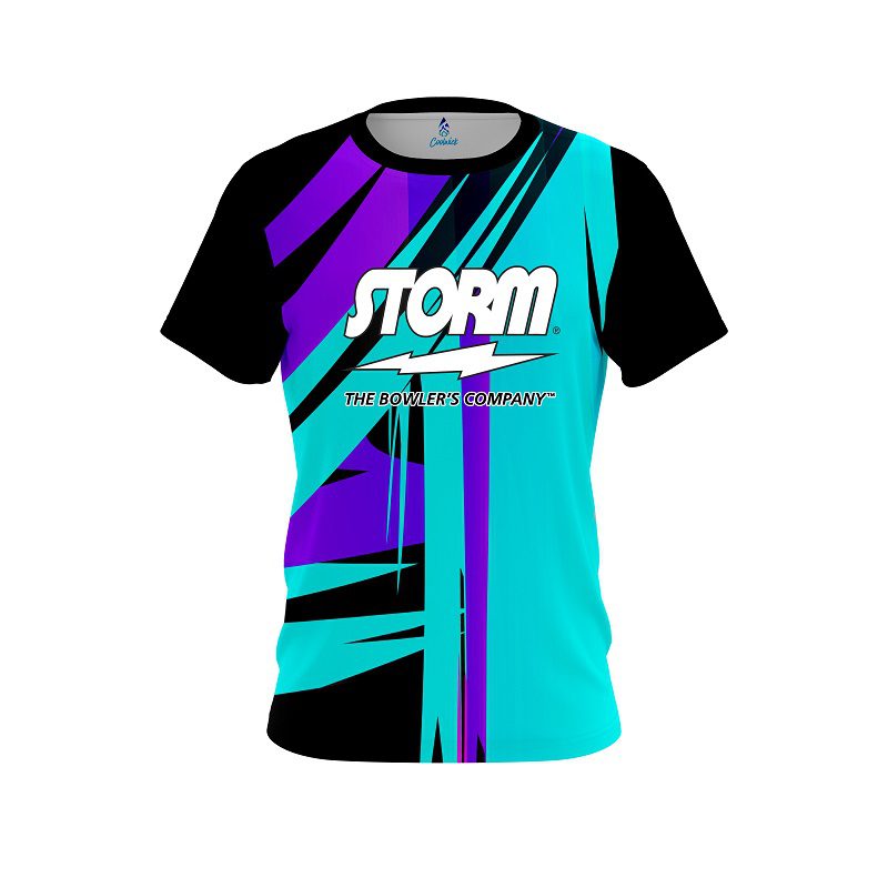 Storm Paint Brush Drip Semi-Custom CoolWick Bowling Jersey