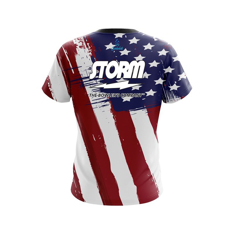Storm Painted Flag Semi-Custom CoolWick Bowling Jersey - Image 2