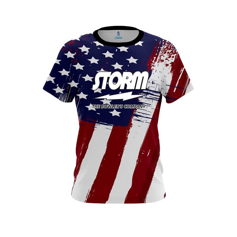 Storm Painted Flag Semi-Custom CoolWick Bowling Jersey