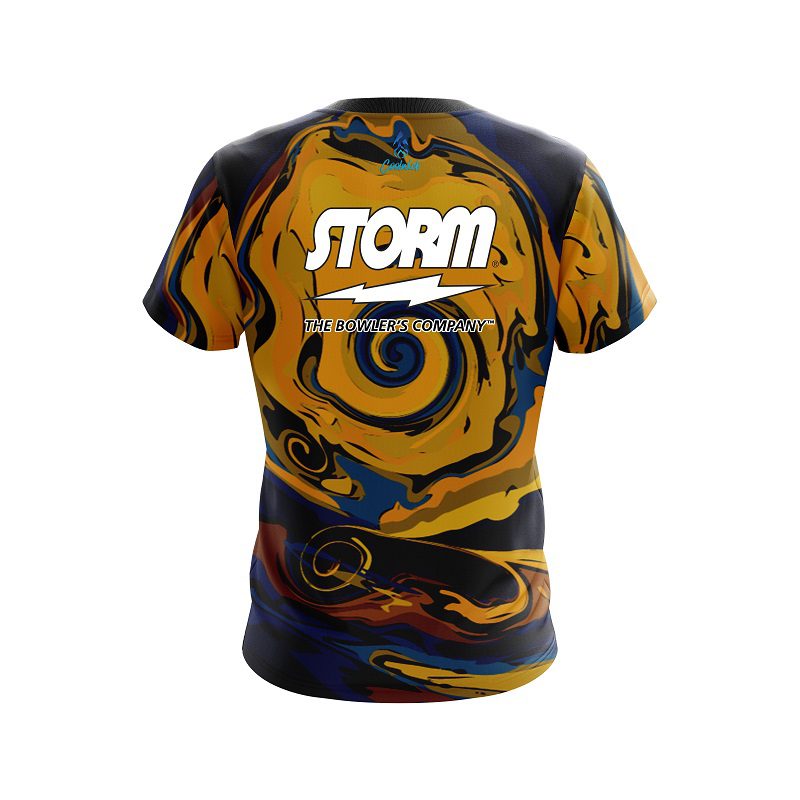 Storm Painted Vortex Moon Semi-Custom CoolWick Bowling Jersey - Image 2