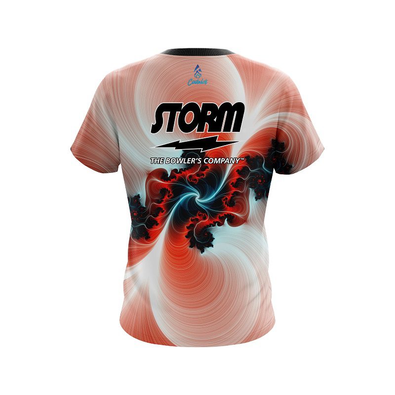 Storm Peach Motion Vortex Semi-Custom CoolWick Bowling Jersey - Image 2