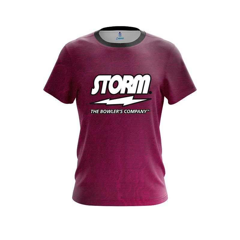 Storm Pink Grunge Canvas CoolWick Bowling Jersey