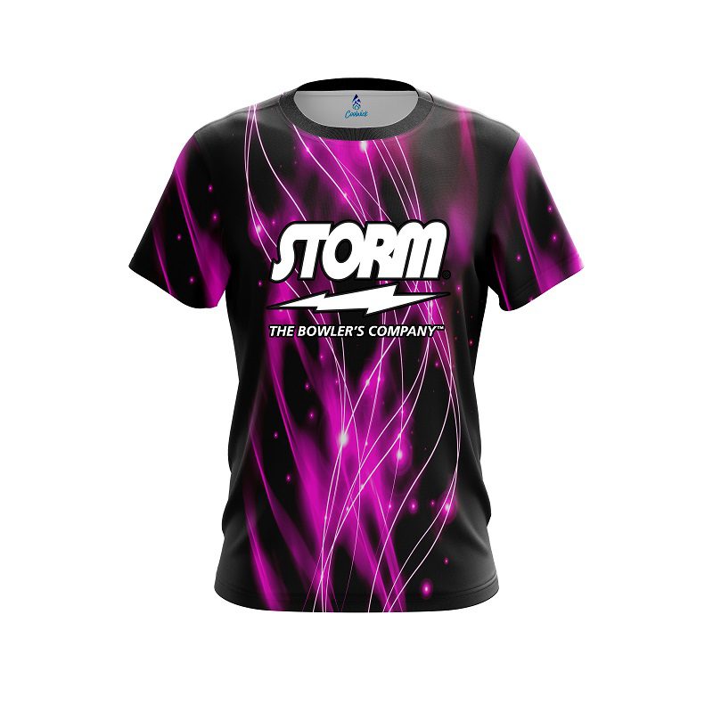 Storm Pink Spiral Waves CoolWick Bowling Jersey