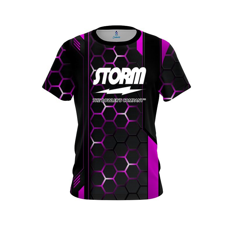 Storm Pink Steel Comb CoolWick Bowling Jersey