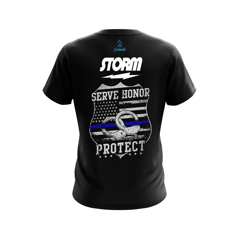 Storm Police Protect Semi-Custom CoolWick Bowling Jersey - Image 2