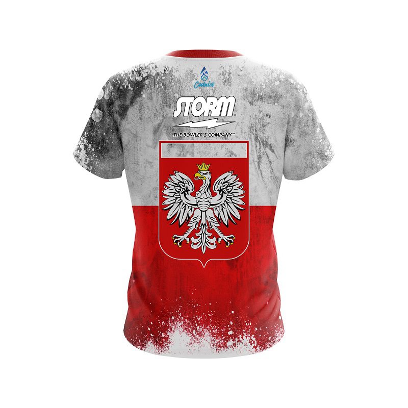 Storm Poland Flag Semi-Custom CoolWick Bowling Jersey - Image 2
