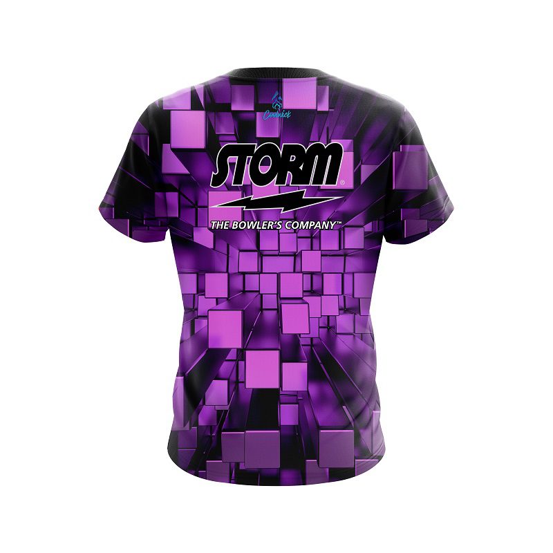 Storm Purple Block Burst Semi-Custom CoolWick Bowling Jersey - Image 2