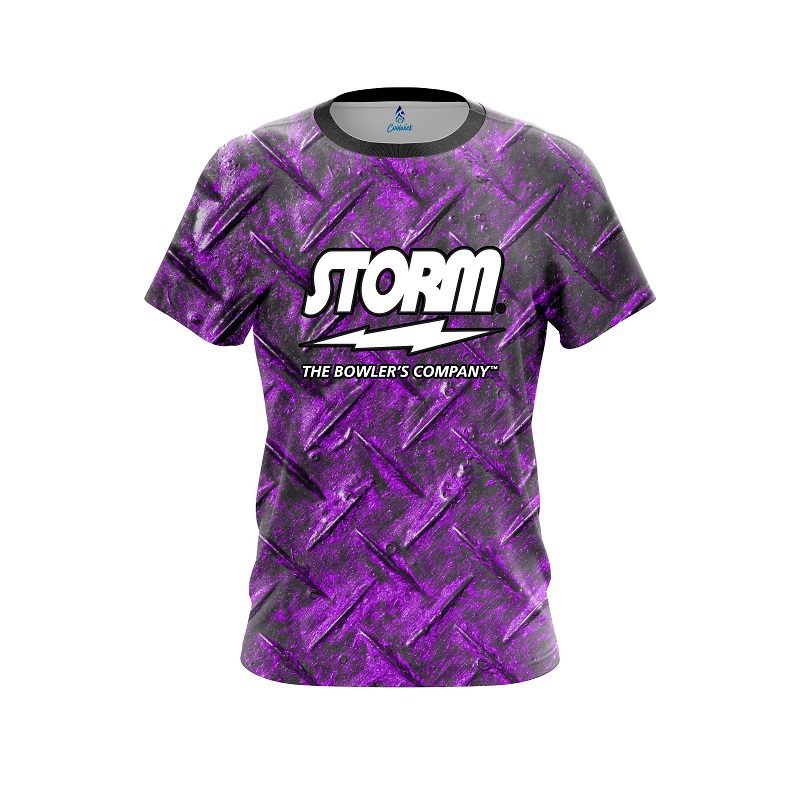 Storm Purple Diamond Plate CoolWick Bowling Jersey