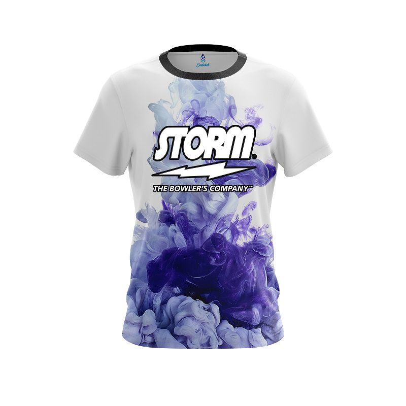 Storm Purple ink Splash Semi-Custom CoolWick Bowling Jersey