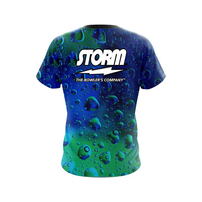 Storm Rain Drop Semi-Custom CoolWick Bowling Jersey - Image 2