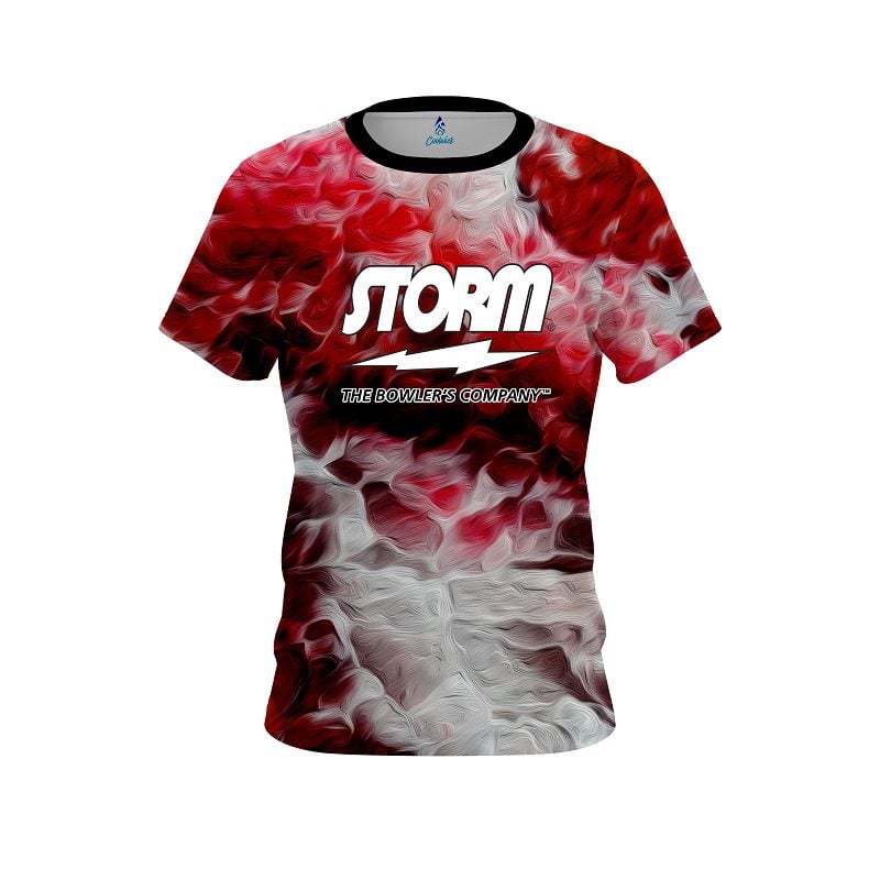 Storm Red Marble Onyx Semi-Custom CoolWick Bowling Jersey