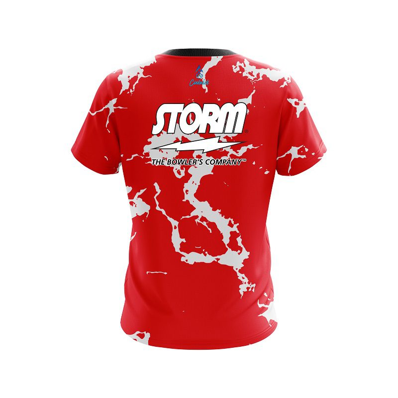 Storm Red Shock Semi-Custom CoolWick Bowling Jersey - Image 2