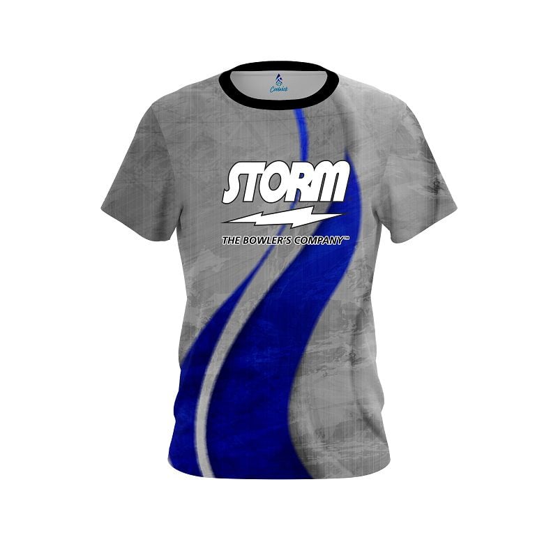 Storm Rough Edges Blue Semi-Custom CoolWick Bowling Jersey
