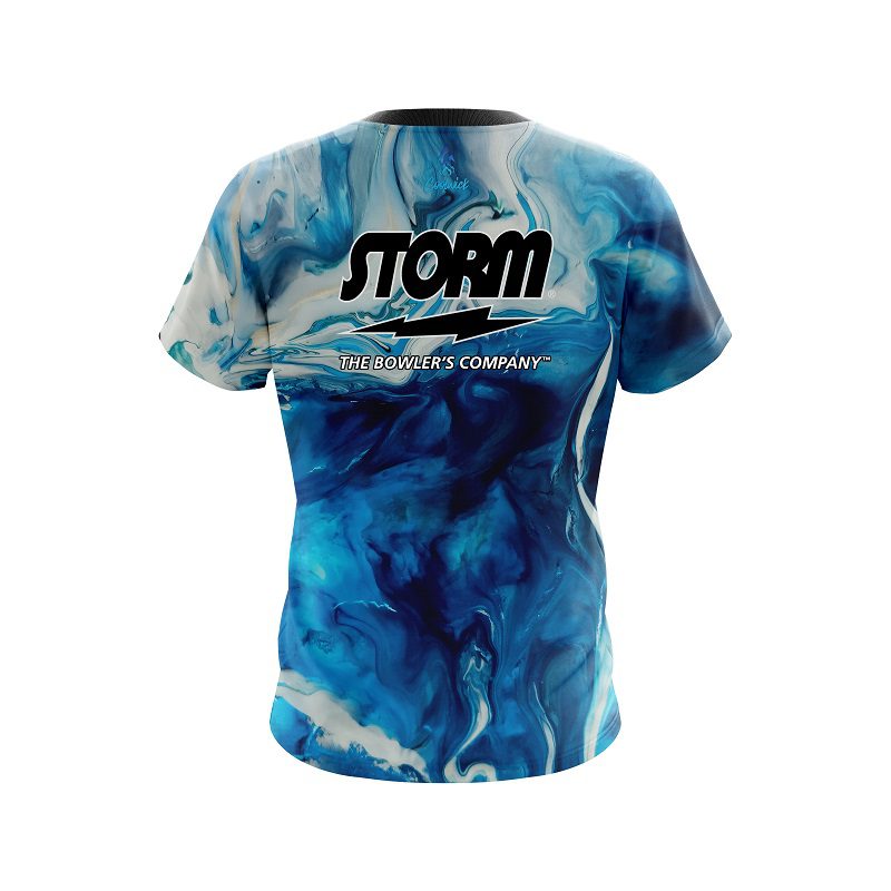 Storm Sea Splash Semi-Custom CoolWick Bowling Jersey - Image 2