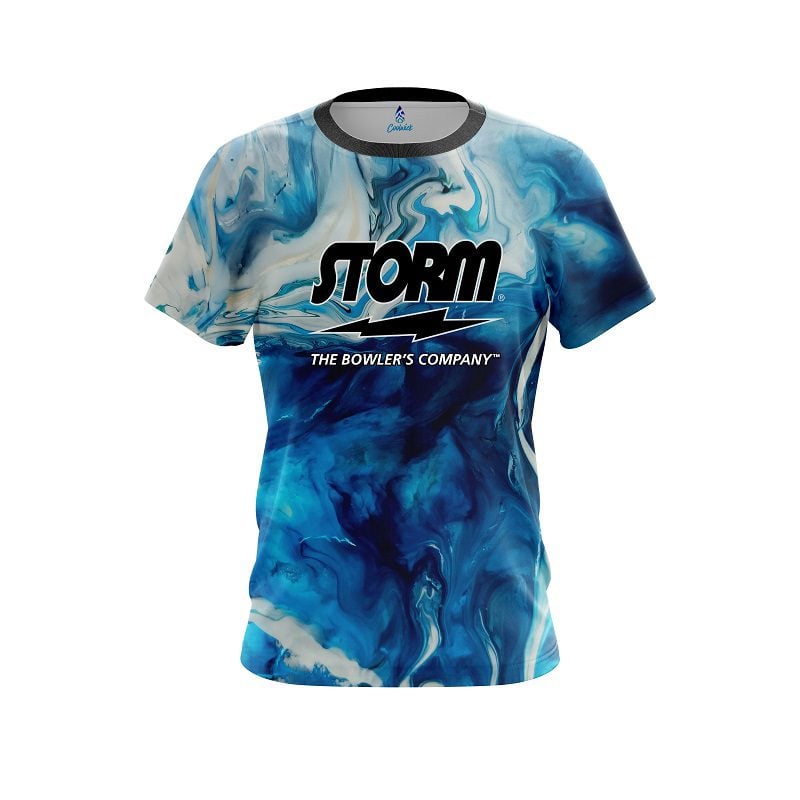 Storm Sea Splash Semi-Custom CoolWick Bowling Jersey