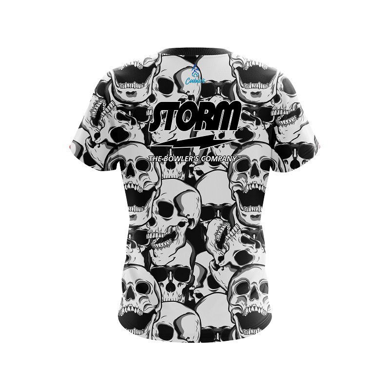 Storm Skeleton Grunge Semi-Custom CoolWick Bowling Jersey - Image 2