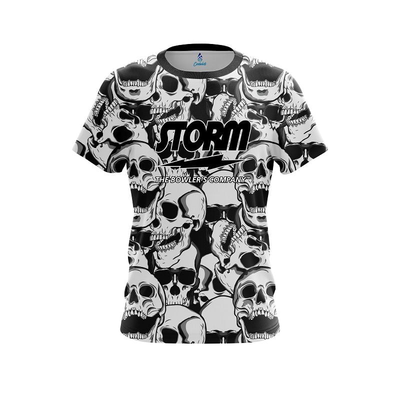 Storm Skeleton Grunge Semi-Custom CoolWick Bowling Jersey