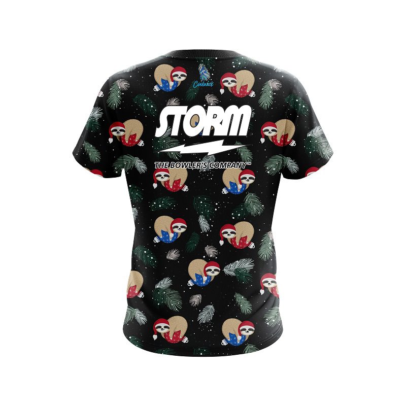 Storm Sloths Christmas Time Semi-Custom CoolWick Bowling Jersey - Image 2