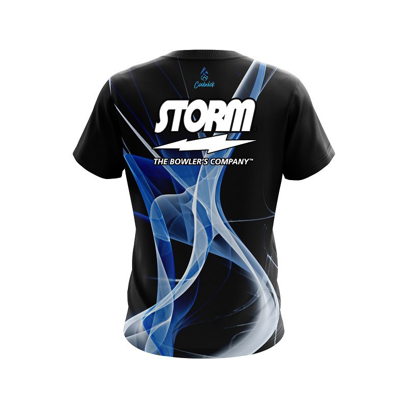 Storm Smokey Blue Wave Semi-Custom CoolWick Bowling Jersey - Image 2