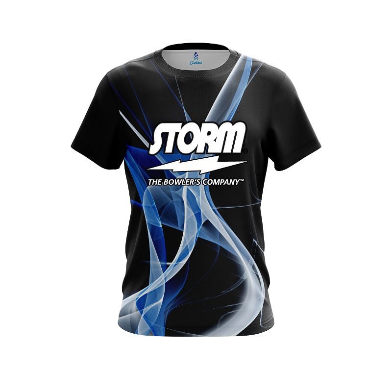 Storm Smokey Blue Wave Semi-Custom CoolWick Bowling Jersey