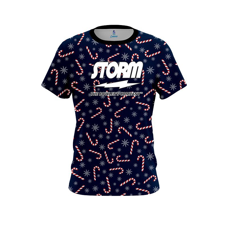 Storm Snowy Candy Cane Semi-Custom CoolWick Bowling Jersey
