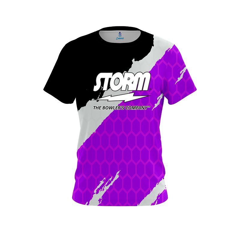 Storm Split Power Purple Semi-Custom CoolWick Bowling Jersey