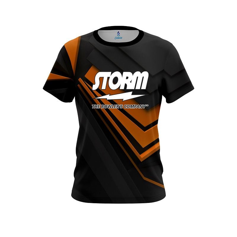 Storm Steaming Dynamic Orange Semi-Custom CoolWick Bowling Jersey