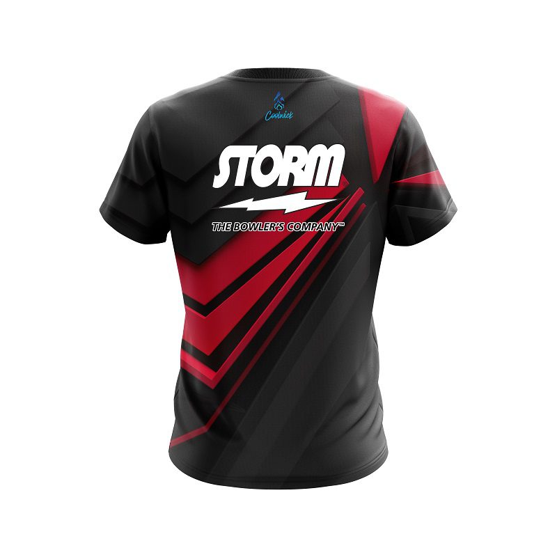 Storm Steaming Dynamic Red Semi-Custom CoolWick Bowling Jersey - Image 2
