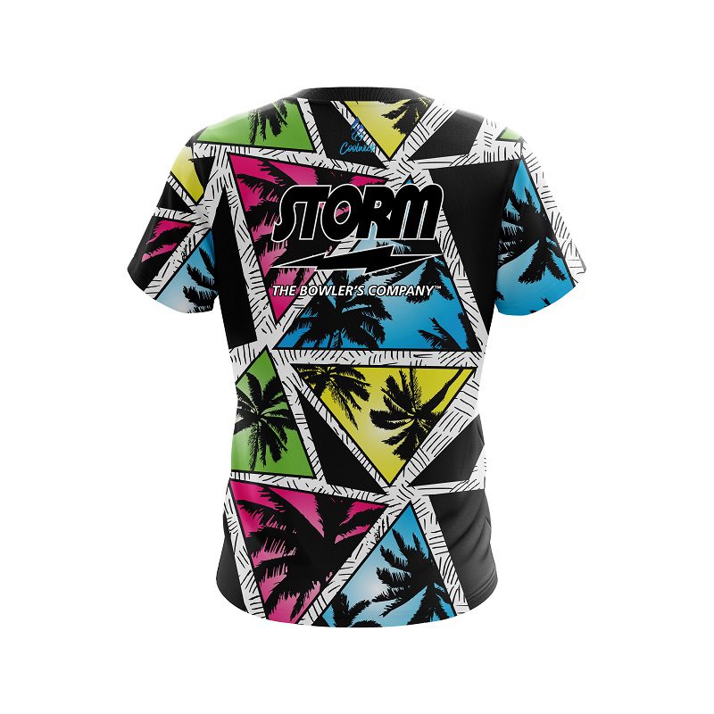 Storm Summer Palms Semi-Custom CoolWick Bowling Jersey - Image 2