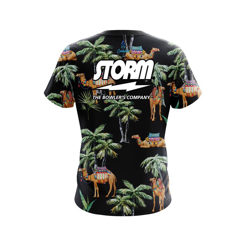 Storm Tropical Camel Semi-Custom CoolWick Bowling Jersey - Image 2