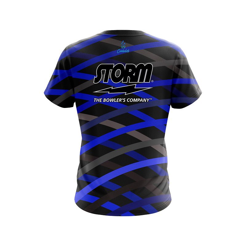 Storm Turmoil Blue Semi-Custom CoolWick Bowling Jersey - Image 2