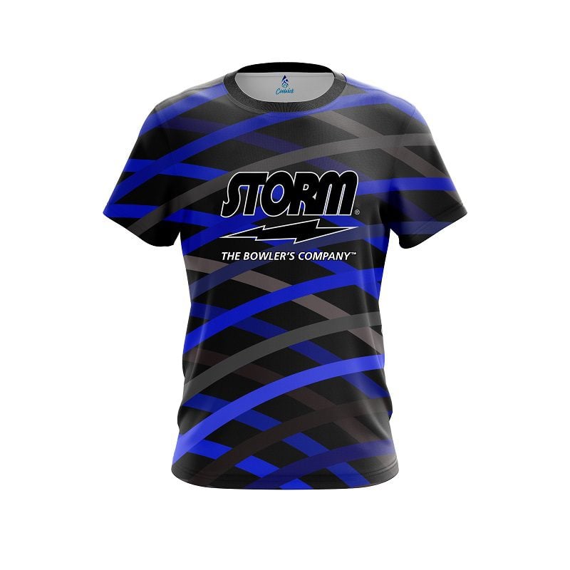 Storm Turmoil Blue Semi-Custom CoolWick Bowling Jersey