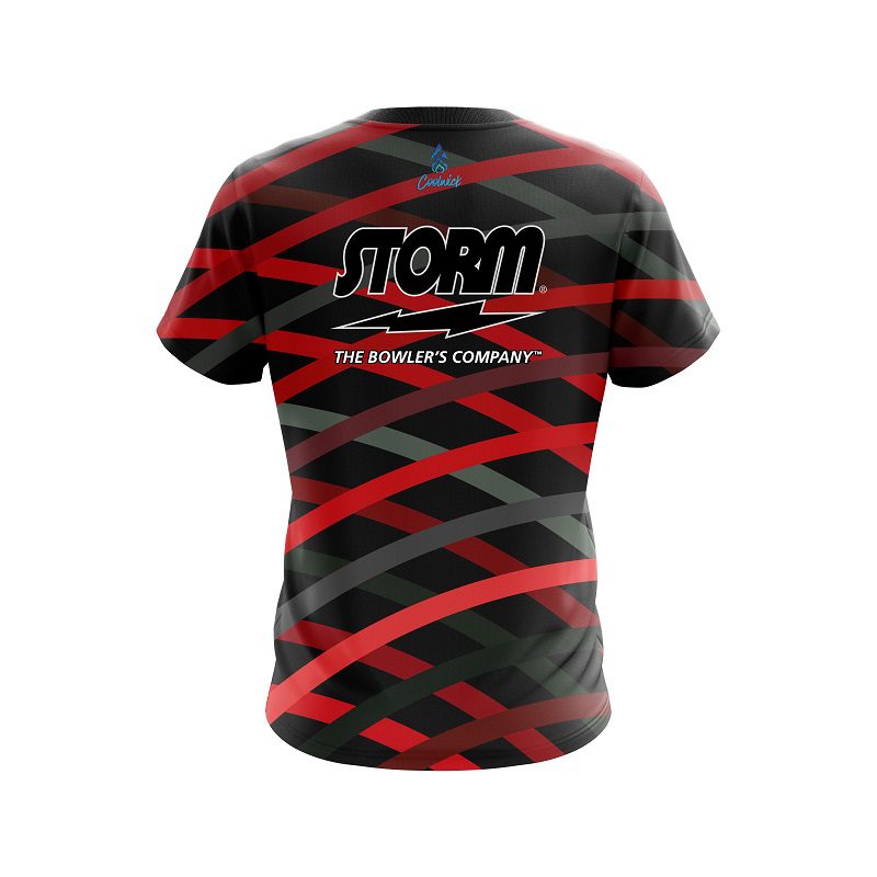 Storm Turmoil Red Semi-Custom CoolWick Bowling Jersey - Image 2