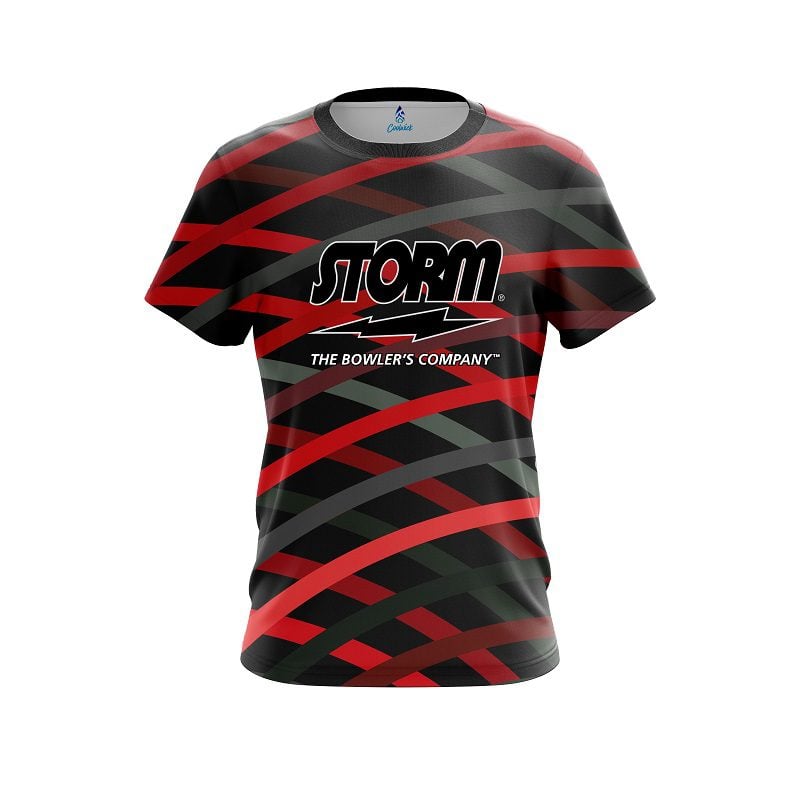 Storm Turmoil Red Semi-Custom CoolWick Bowling Jersey