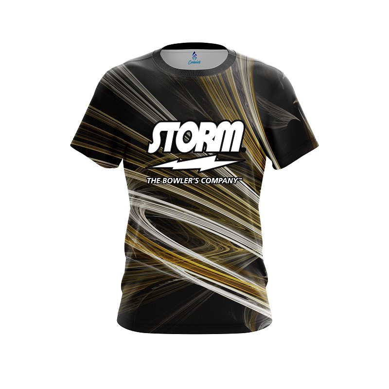 Storm Yellow Motion Swirl CoolWick Bowling Jersey