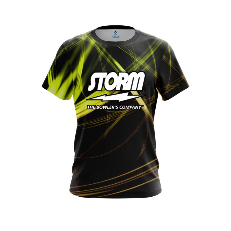 Storm Yellow Spiral CoolWick Bowling Jersey